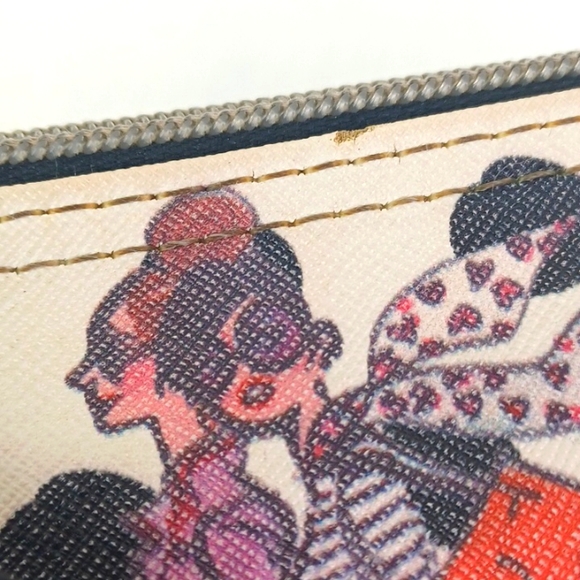 ♥️Bundle Only♥️  IZAK  Black Polka Dot Fashionista Graphic Make Up Bag Wristlet - Picture 8 of 13